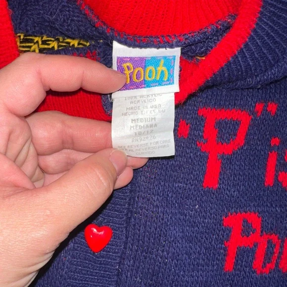 Disney Winnie the Pooh Kids Sweater Vintage - Picture 2 of 2